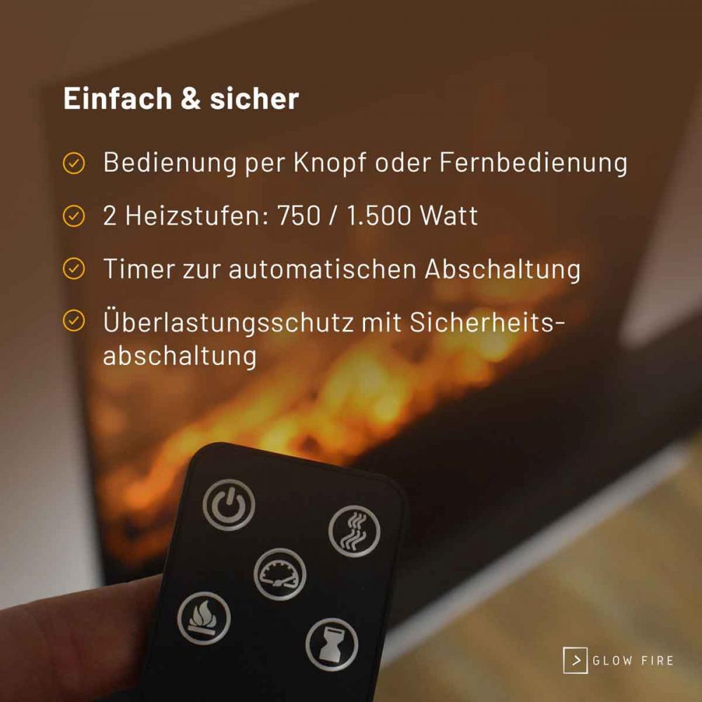 Glow Fire Elektrokamin Tarvos